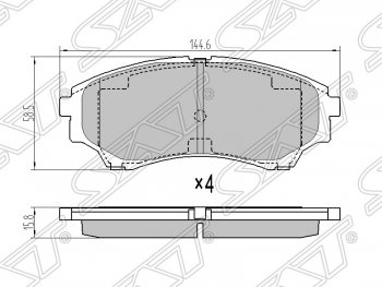 Колодки тормозные SAT (передние) Mazda BT-50 (2006-2011)