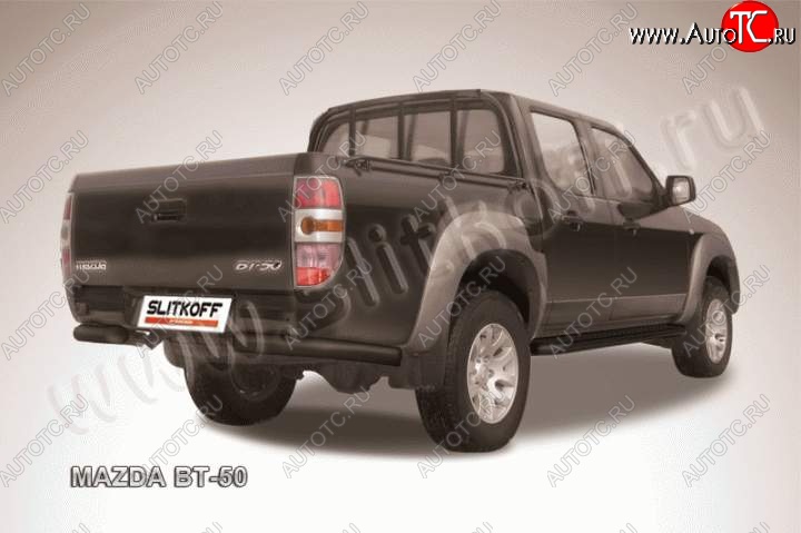 7 799 р. Уголки d76  Mazda BT-50 (2011-2015) (Цвет: серебристый)  с доставкой в г. Тамбов