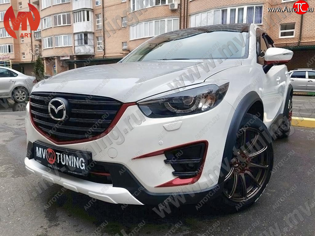 9 199 р. Расширители колесных арок MV-Tuning  Mazda CX-5  KE (2011-2017) дорестайлинг, рестайлинг (Неокрашенный)  с доставкой в г. Тамбов