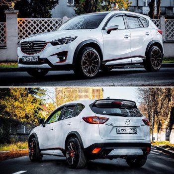 9 199 р. Расширители колесных арок MV-Tuning  Mazda CX-5  KE (2011-2017) дорестайлинг, рестайлинг (Неокрашенный)  с доставкой в г. Тамбов. Увеличить фотографию 2