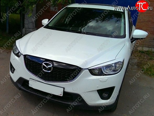 1 399 р. Реснички на фары CT v2 Mazda CX-5 KE рестайлинг (2015-2017) (Неокрашенные)  с доставкой в г. Тамбов