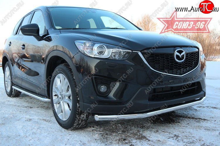 16 424 р. Защита переднего бампера одинарная Souz-96 (d60) Mazda CX-5 KE дорестайлинг (2011-2014)  с доставкой в г. Тамбов