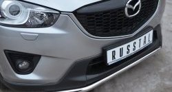 11 449 р. Одинарная защита переднего бампера диаметром 42 мм Russtal Mazda CX-5 KE рестайлинг (2015-2017)  с доставкой в г. Тамбов. Увеличить фотографию 2