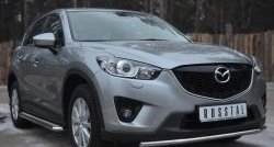 11 449 р. Одинарная защита переднего бампера диаметром 42 мм Russtal Mazda CX-5 KE рестайлинг (2015-2017)  с доставкой в г. Тамбов. Увеличить фотографию 4