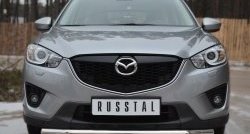 13 549 р. Одинарная защита переднего бампера диаметром 63 мм Russtal Mazda CX-5 KE дорестайлинг (2011-2014)  с доставкой в г. Тамбов. Увеличить фотографию 1