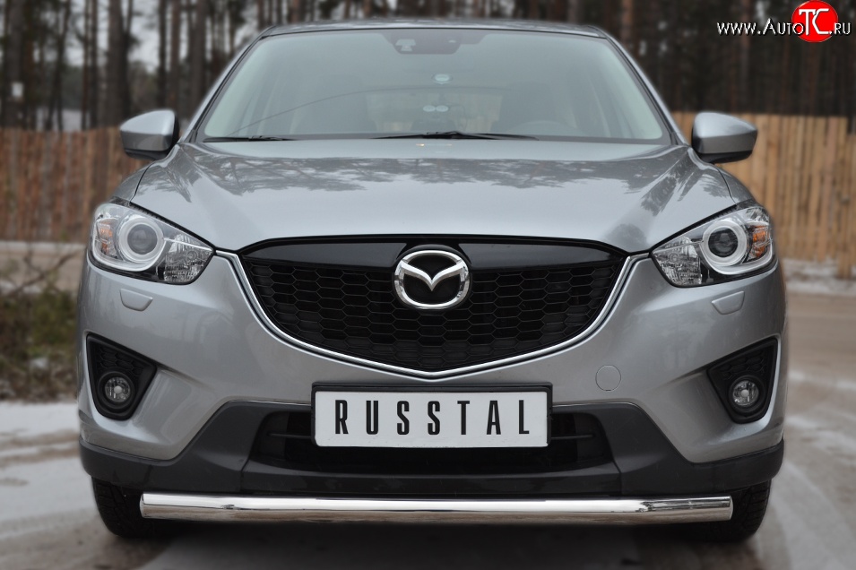 13 549 р. Одинарная защита переднего бампера диаметром 63 мм Russtal Mazda CX-5 KE дорестайлинг (2011-2014)  с доставкой в г. Тамбов