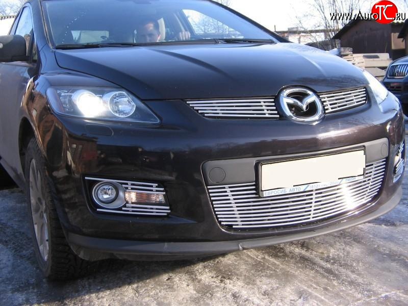 5 399 р. Декоративная вставка решетки радиатора Berkut Mazda CX-7 ER рестайлинг (2010-2012)  с доставкой в г. Тамбов