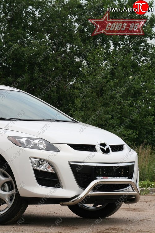 14 039 р. Защита переднего бампера Souz-96 (d60)  Mazda CX-7  ER (2010-2012) рестайлинг  с доставкой в г. Тамбов