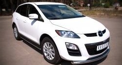 14 849 р. Защита порогов из круглой трубы диаметром 63 мм Russtal Mazda CX-7 ER рестайлинг (2010-2012) (Защита порогов с со скосами на торцах (вариант 1))  с доставкой в г. Тамбов. Увеличить фотографию 12