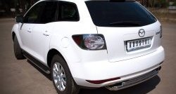 15 949 р. Защита заднего бампера (Ø63 и 42 мм, нержавейка) SLITKOFF  Mazda CX-7  ER (2010-2012) рестайлинг  с доставкой в г. Тамбов. Увеличить фотографию 4