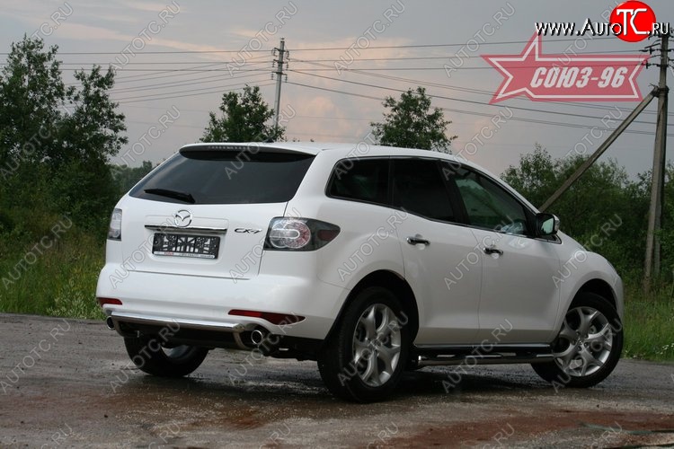 12 059 р. Защита заднего бампера Souz-96 (d60) Mazda CX-7 ER рестайлинг (2010-2012)  с доставкой в г. Тамбов