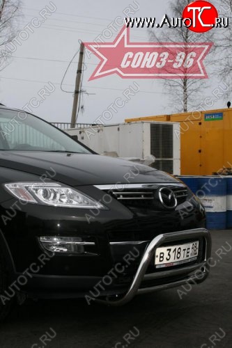 13 409 р. Защита переднего бампера (дорестайлинг) Souz-96 (d60) Mazda CX-9 TB дорестайлинг (2007-2009)  с доставкой в г. Тамбов