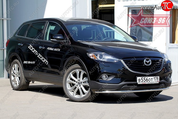 16 199 р. Защита переднего бампера (d42) Souz-96 Mazda CX-9 TB дорестайлинг (2007-2009)  с доставкой в г. Тамбов