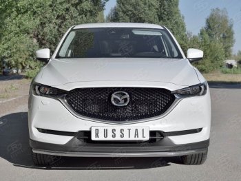 9 899 р. Защита переднего бампера (Ø42 мм, нержавейка) Russtal Mazda CX-5 KF (2016-2024)  с доставкой в г. Тамбов. Увеличить фотографию 2