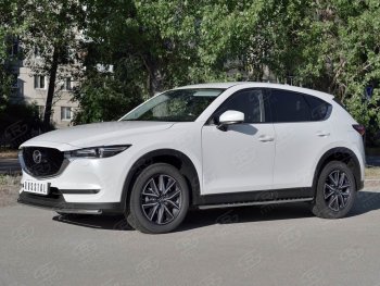 9 899 р. Защита переднего бампера (Ø42 мм, нержавейка) Russtal Mazda CX-5 KF (2016-2024)  с доставкой в г. Тамбов. Увеличить фотографию 3