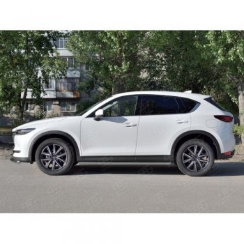 17 599 р. Защита порогов из круглой трубы диаметром 63 мм SLITKOFF v3  Mazda CX-5  KF (2016-2024)  с доставкой в г. Тамбов. Увеличить фотографию 2