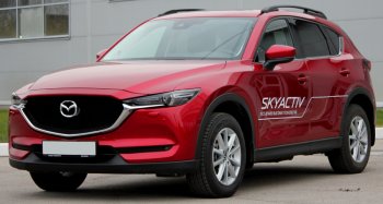 7 599 р. Рейлинги крыши АПС  Mazda CX-5  KF (2016-2024) (Серебристые без поперечин )  с доставкой в г. Тамбов. Увеличить фотографию 3