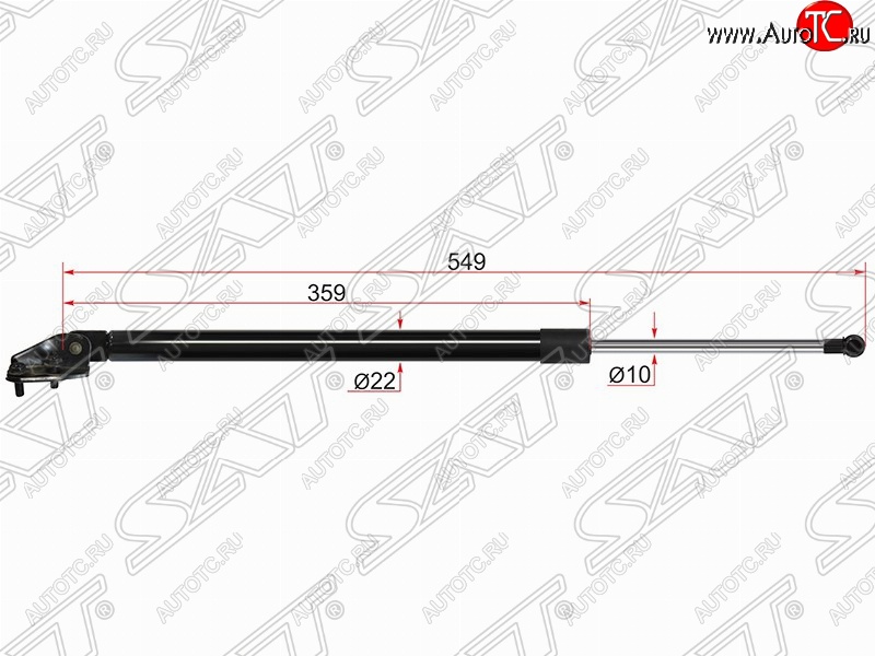 769 р. Левый упор крышки багажника SAT (газовый)  Mazda CX-7  ER (2006-2012) дорестайлинг, рестайлинг  с доставкой в г. Тамбов