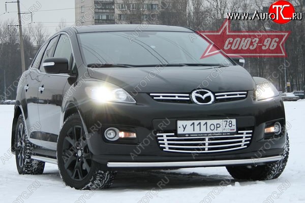 10 664 р. Защита переднего бампера d 42 Mazda CX-7 ER дорестайлинг (2006-2010)  с доставкой в г. Тамбов