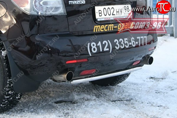 9 314 р. Защита заднего бампера Souz-96 (d42) Mazda CX-7 ER дорестайлинг (2006-2010)  с доставкой в г. Тамбов