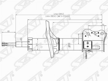 2 699 р. Правый амортизатор задний SAT  Mazda 323/Familia  седан - Premacy  с доставкой в г. Тамбов. Увеличить фотографию 1