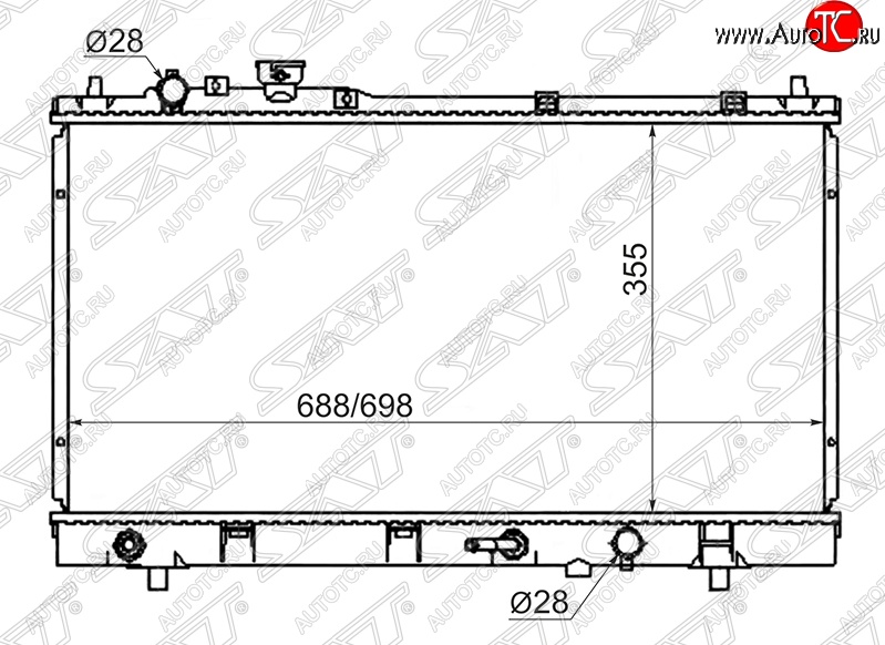 5 099 р. Радиатор двигателя SAT (трубчатый, МКПП/АКПП)  Mazda Premacy (1999-2004)  с доставкой в г. Тамбов