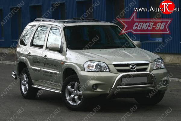 19 718 р. Защита переднего бампера Souz-96 (d76) Mazda Tribute  рестайлинг (2008-2011)  с доставкой в г. Тамбов