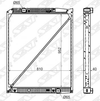 Радиатор двигателя (пластинчатый, МКПП/АКПП) SAT Mercedes-Benz Actros (1995-2024)
