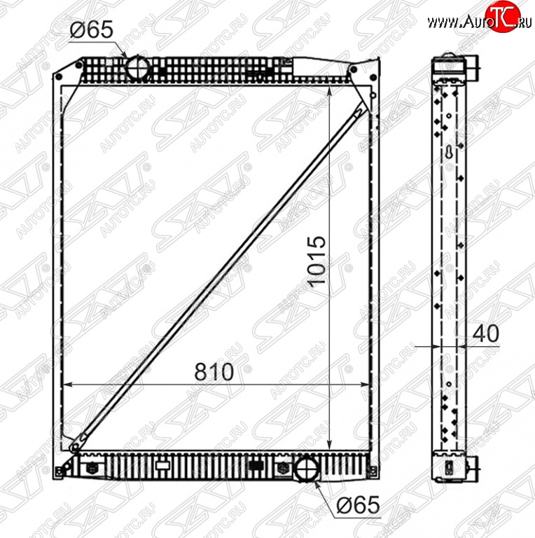 48 749 р. Радиатор двигателя SAT (пластинчатый, МКПП/АКПП) Mercedes-Benz Actros (1995-2024)  с доставкой в г. Тамбов