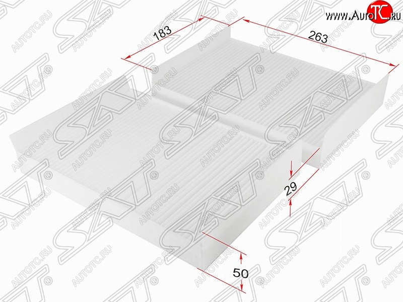 539 р. Фильтр салонный SAT (комплект, 263х183х50/29 mm)  Mercedes-Benz CL class  C216 - S class  W221  с доставкой в г. Тамбов