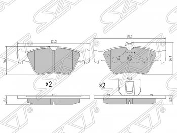 Колодки тормозные передние SAT Mercedes-Benz E-Class W210 дорестайлинг универсал (1996-1999)