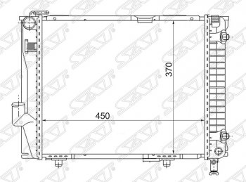 7 949 р. Радиатор двигателя SAT (пластинчатый, 2.6/2.8/3.0/3.2/3.6AMG, МКПП/АКПП)  Mercedes-Benz E-Class ( W124,  S124) (1984-1996) седан дорестайлинг, универсал рестайлинг  с доставкой в г. Тамбов. Увеличить фотографию 1
