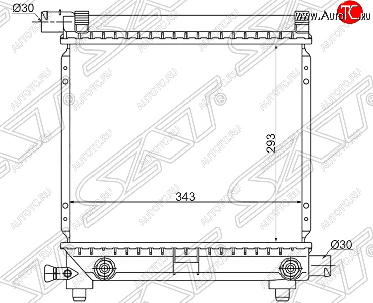 5 599 р. Радиатор двигателя SAT (пластинчатый, 1.8/2.0, АКПП)  Mercedes-Benz C-Class  W201 - E-Class ( W124,  S124)  с доставкой в г. Тамбов