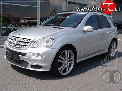 16 499 р. Накладка на передний бампер BRABUS Mercedes-Benz ML class W164 дорестайлинг (2005-2008) (Неокрашенная)  с доставкой в г. Тамбов