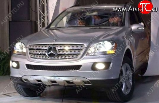 17 299 р. Накладка на передний бампер CT Mercedes-Benz ML class W164 дорестайлинг (2005-2008) (Неокрашенная)  с доставкой в г. Тамбов