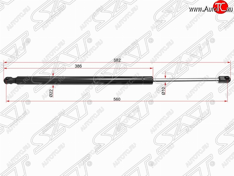 639 р. Упор крышки багажника SAT (газовый)  Mercedes-Benz ML class  W164 (2005-2011) дорестайлинг, рестайлинг  с доставкой в г. Тамбов