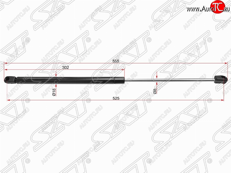 539 р. Левый газовый упор крышки багажника SAT  Mercedes-Benz A class  W176 (2012-2015) дорестайлинг, хэтчбэк 5 дв.  с доставкой в г. Тамбов