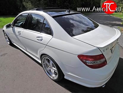 4 749 р. Козырёк на заднее лобовое стекло AMG Mercedes-Benz C-Class W204 дорестайлинг седан (2007-2011) (Неокрашенный)  с доставкой в г. Тамбов