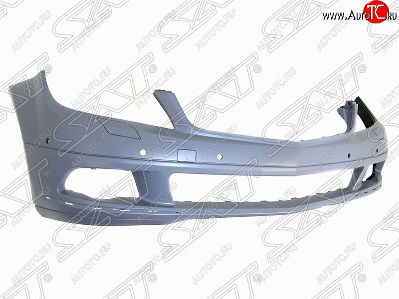 7 649 р. Передний бампер SAT (под омыватели/сонары/молдинги, пр-во Тайвань) Mercedes-Benz C-Class W204 дорестайлинг седан (2007-2011) (Неокрашенный)  с доставкой в г. Тамбов