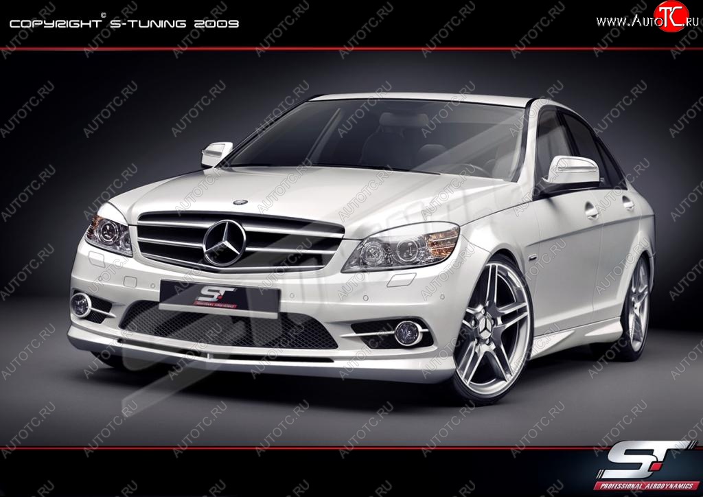 25 899 р. Передний бампер Wild Mercedes-Benz C-Class W204 дорестайлинг седан (2007-2011)  с доставкой в г. Тамбов