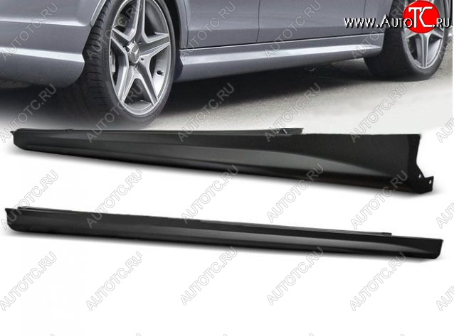 16 899 р. Пороги накладки AMG Style Mercedes-Benz C-Class W204 дорестайлинг седан (2007-2011) (Неокрашенные)  с доставкой в г. Тамбов