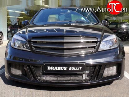 8 149 р. Радиаторная решётка Brabus Bullit Mercedes-Benz C-Class W204 дорестайлинг седан (2007-2011) (Неокрашенная)  с доставкой в г. Тамбов