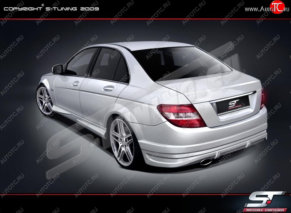 25 899 р. Задний бампер Wild Mercedes-Benz C-Class W204 дорестайлинг седан (2007-2011)  с доставкой в г. Тамбов