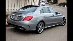 5 249 р. Лип спойлер C63 AMG Mercedes-Benz C-Class W205 дорестайлинг седан (2015-2018) (Неокрашенный)  с доставкой в г. Тамбов. Увеличить фотографию 2