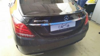 3 399 р. Лип спойлер АВТОКРАТ Mercedes-Benz C-Class W205 дорестайлинг седан (2015-2018) (Неокрашенный)  с доставкой в г. Тамбов. Увеличить фотографию 4