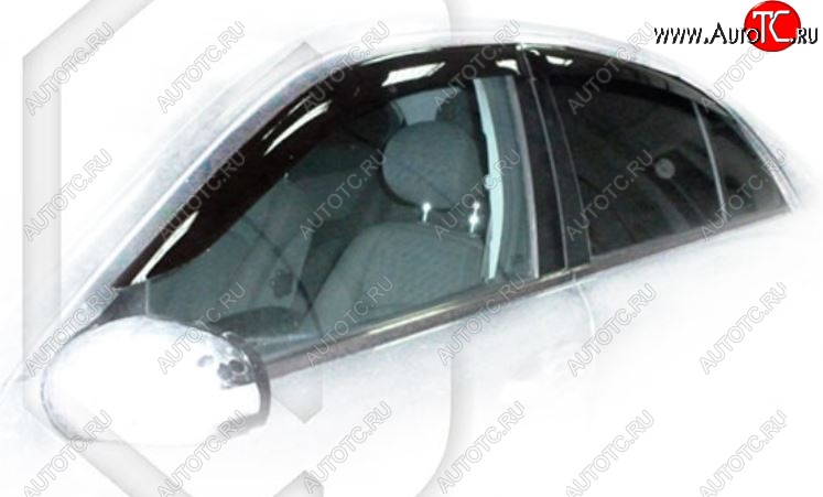 2 599 р. Дефлектора окон CA-Plastic  Mercedes-Benz E-Class  W211 (2002-2009) дорестайлинг седан, рестайлинг седан (Classic полупрозрачный, Без хром.молдинга)  с доставкой в г. Тамбов