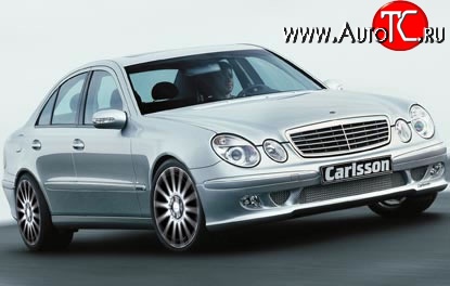 11 399 р. Накладка Carlsson на передний бампер  Mercedes-Benz E-Class  W211 (2002-2006) дорестайлинг седан (Неокрашенная)  с доставкой в г. Тамбов