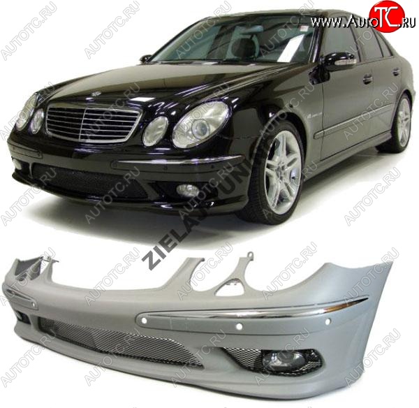 55 929 р. Передний бампер Lorinzer Mercedes-Benz E-Class W211 дорестайлинг седан (2002-2006)  с доставкой в г. Тамбов