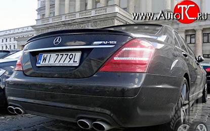 5 099 р. Лип спойлер AMG Mercedes-Benz S class W221 (2006-2013) (Неокрашенный)  с доставкой в г. Тамбов