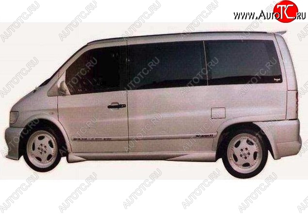 6 249 р. Пороги накладки CT Mercedes-Benz Vito W638 (1996-2003) (Неокрашенные)  с доставкой в г. Тамбов